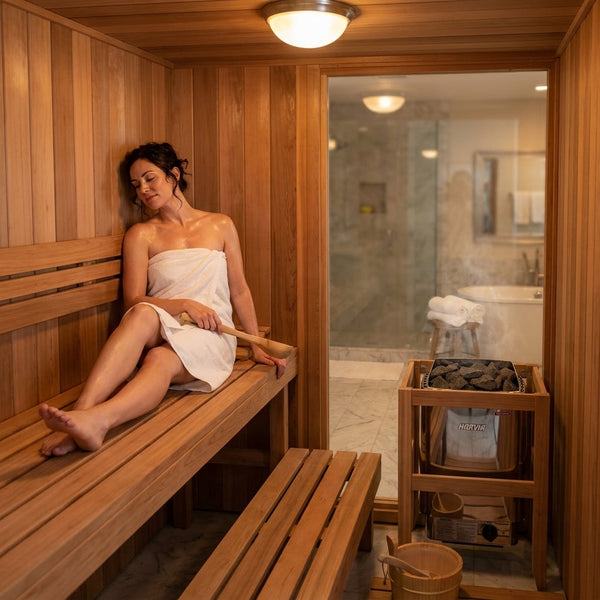 Charleston 4-Person Indoor Traditional Sauna Double Bench