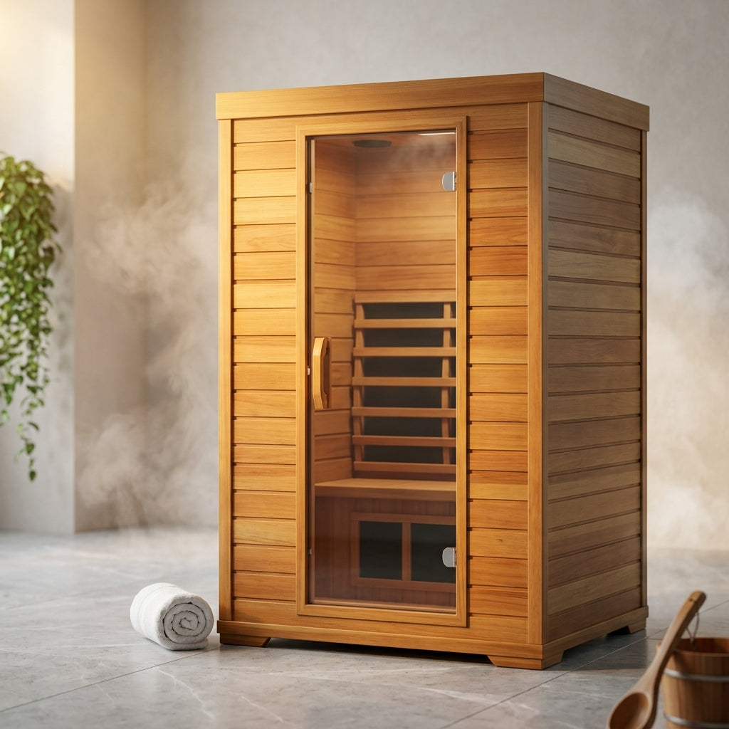 Logan 1 - Person Traditional Steam Sauna in Cedar — Studio Shot