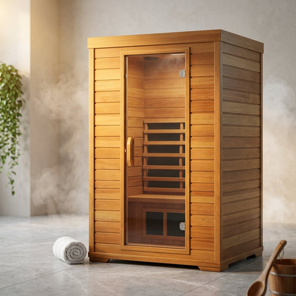 Logan 1 - Person Traditional Steam Sauna in Cedar — Studio Shot